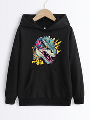 Dino & Wings Boys Hoodie Long Sleeve Sweatshirt for Fall Spring