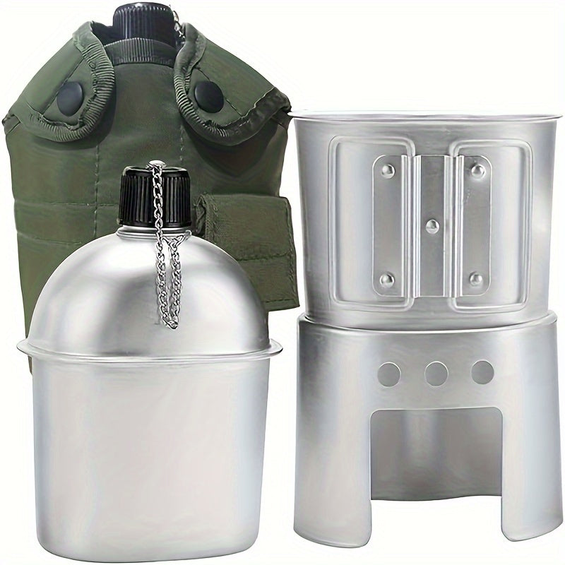 Aluminum Cookware Canteen Cup & Stove for Camping