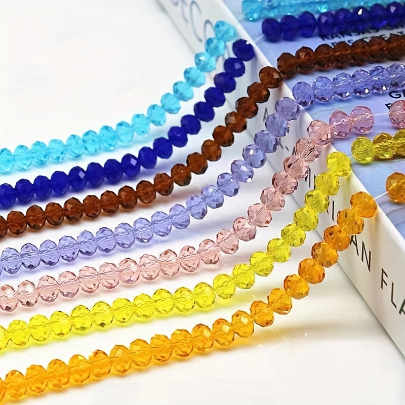 5x6mm Crystal Flat Faceted Beads DIY Glass Beads Bracelet Necklace