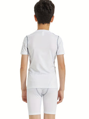 Boy's Sports Quick Dry T-shirt & Shorts Set for Running Basketball
