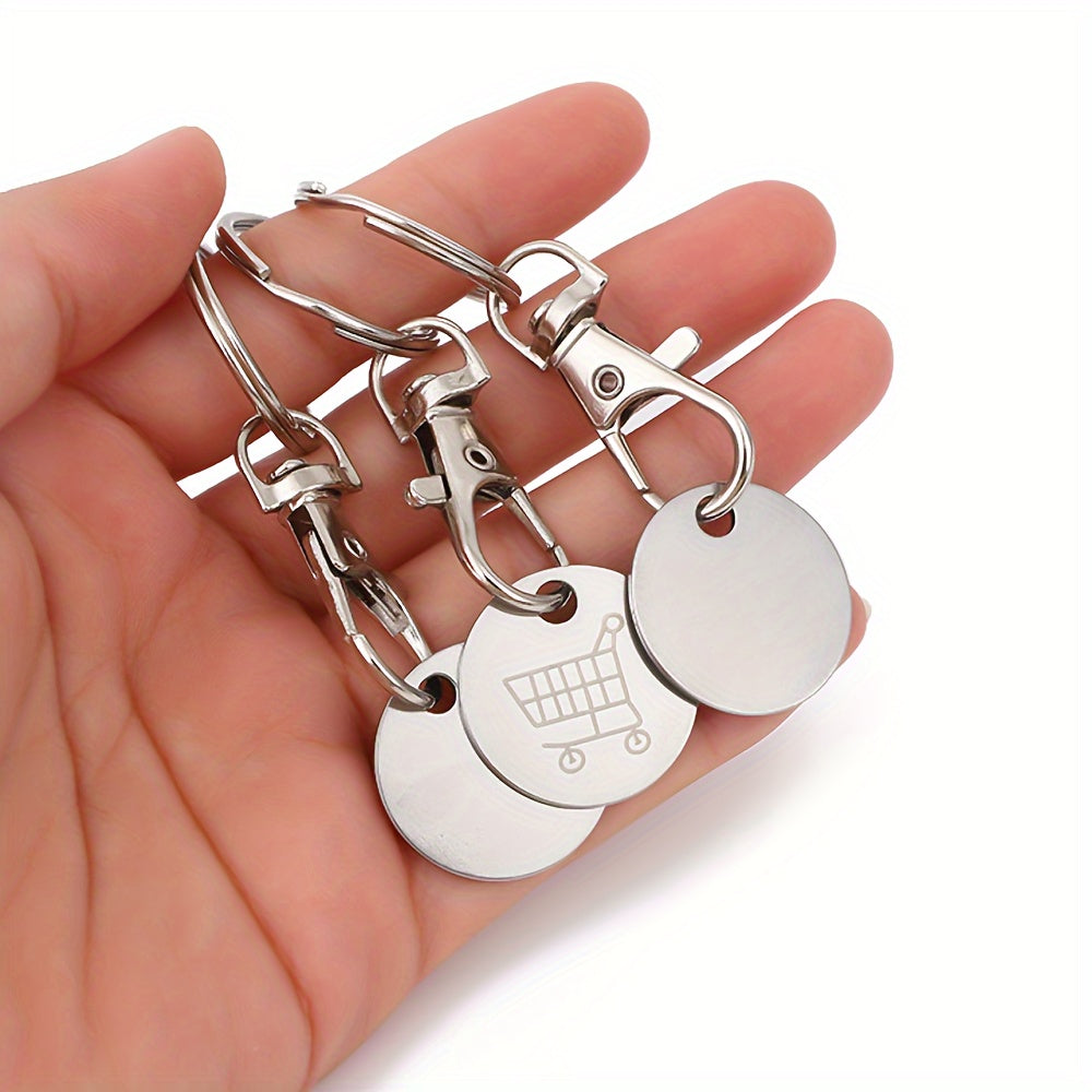 Shopping Cart Keychain Aluminum Alloy Token Keyring
