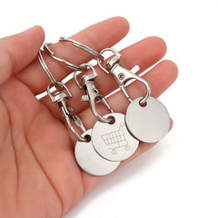 Shopping Cart Keychain Aluminum Alloy Token Keyring