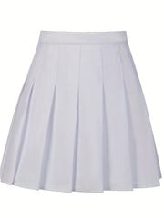 Kid Girls' Pleated Skirt High Waist Preppy Skirt Multicolor Optional