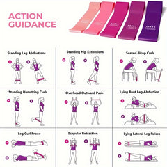 5pcs Yoga Resistance Bands Fitness Stretching Ropes Pilates Therapy Workout