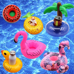 2pcs Inflatable Flamingo Watermelon Lemon Cup Holder