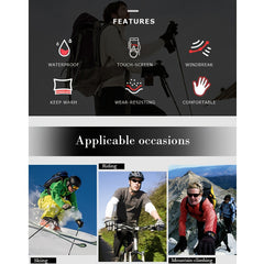 Cycling Winter Gloves Waterproof Windproof Warm Full Finger