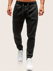 Men's Pocket Sweatpants Lateral Contrast Tape Drawstring Jogger Pants