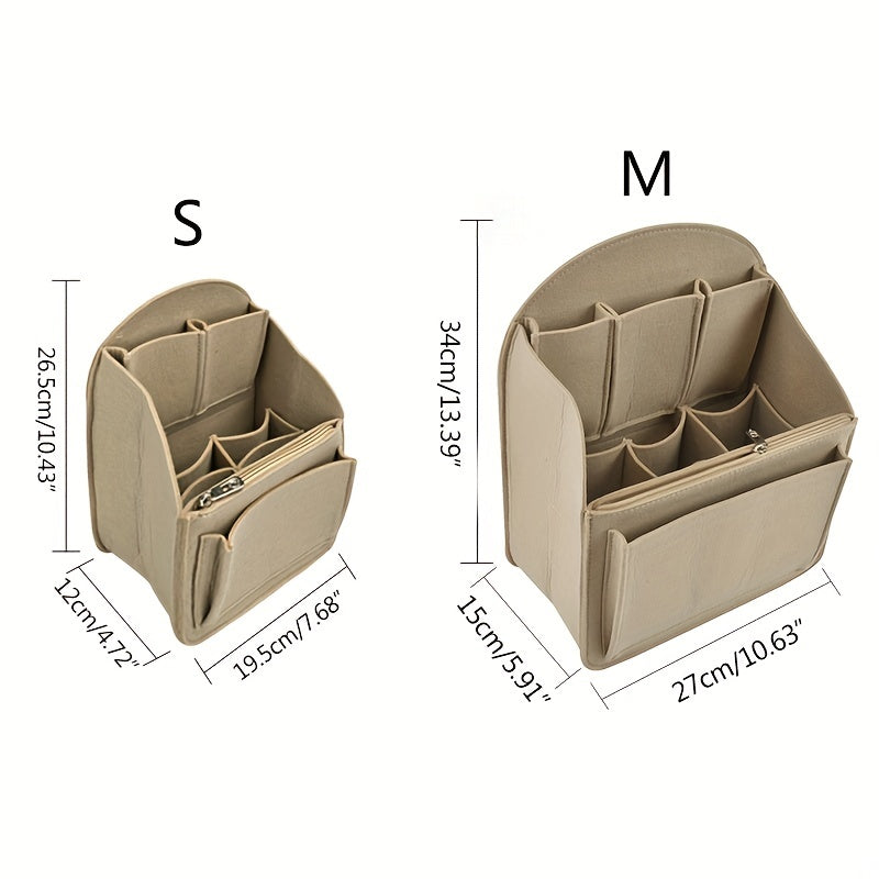 Large Capacity Cosmetic Bag Travel Organizer Felt Makeup Organizer