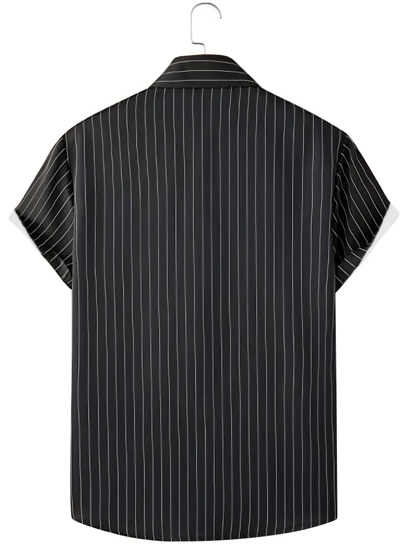 Men's Casual Stripe Button Up Short Sleeve Shirt for Summer