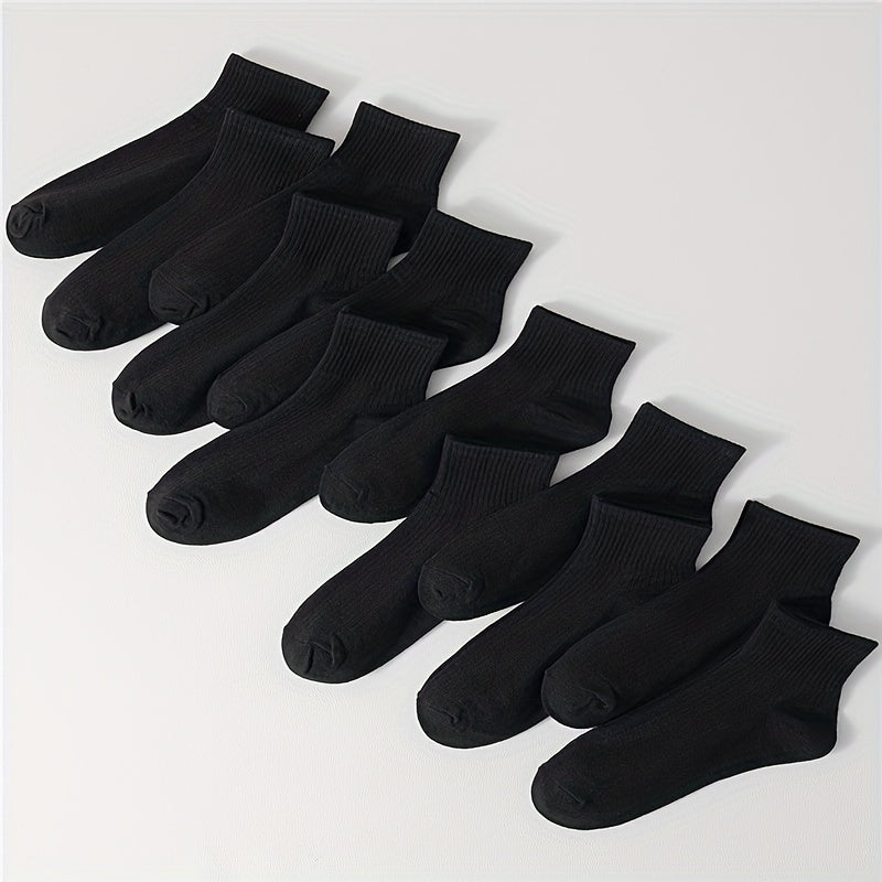 12 Pairs Solid Socks Women's Stockings & Hosiery
