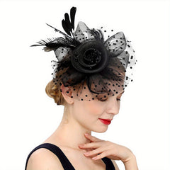 Faux Feather Headband Tea Party Cocktail Piece