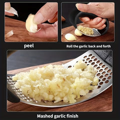 Stainless Steel Garlic Press Crusher Manual Garlic Mincer Chopping Tool