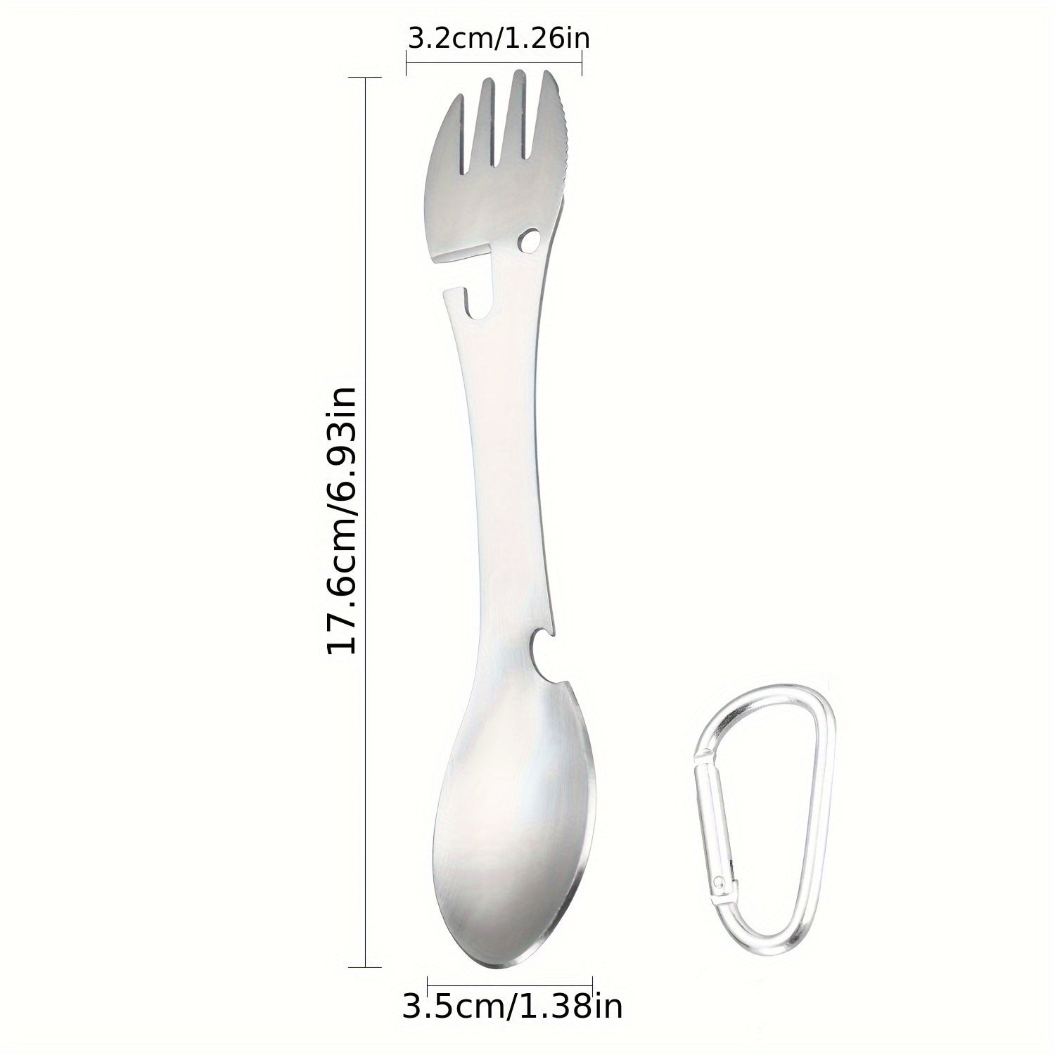 Portable 5-in-1 Stainless Steel Tableware Set for Outdoor Activities