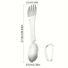 Portable 5-in-1 Stainless Steel Tableware Set for Outdoor Activities