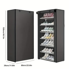 Space Saving Shoe Storage Shelf Dustproof Cabinet 4-8 Layer Shoe Rack