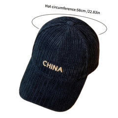 Embroidered Letter Warm Baseball Cap Casual Women Men Sun Hat Autumn & Winter