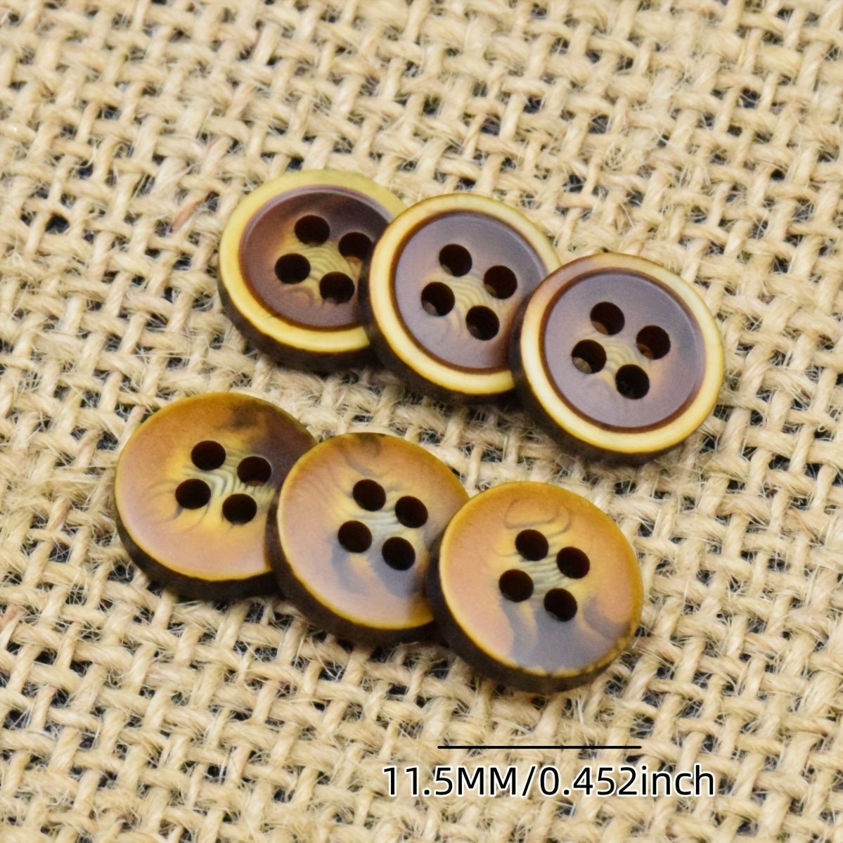 10PCS Resin Fancy Shirt Small Buttons Matte Stick Flower Washed Pattern 336