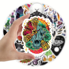50pcs Vinyl Moth Stickers for Notebook Water Bottle