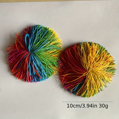 2pcs Colorful Fur Silicone Rubber Balls Funny Decompression Balls