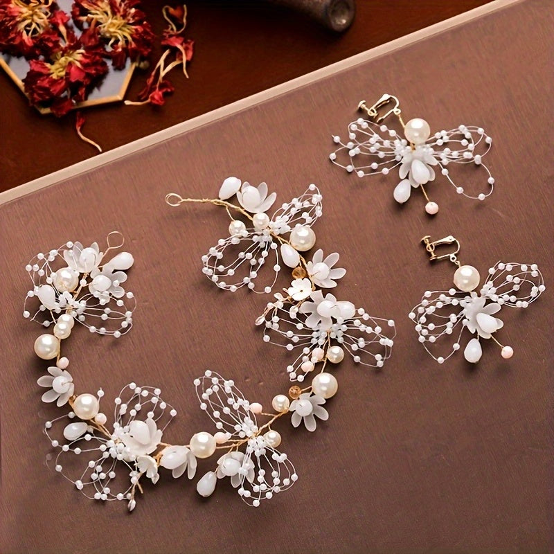 Faux Pearl Hair Hoop Bridal Wedding Headband