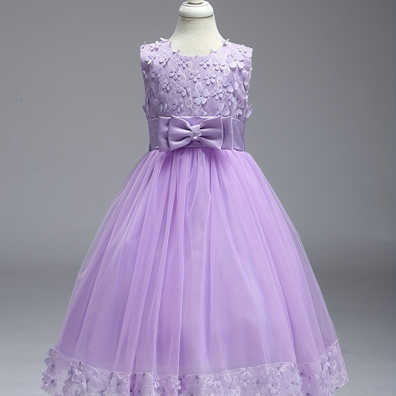 Toddler Girls Butterfly Applique Mesh Princess Dress