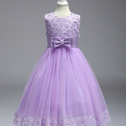 Toddler Girls Butterfly Applique Mesh Princess Dress