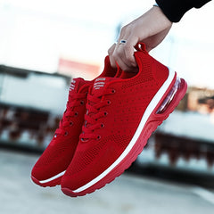 Women's Mesh Air Cushion Running Shoes Lightweight Lace Up Travel Walking Shoes