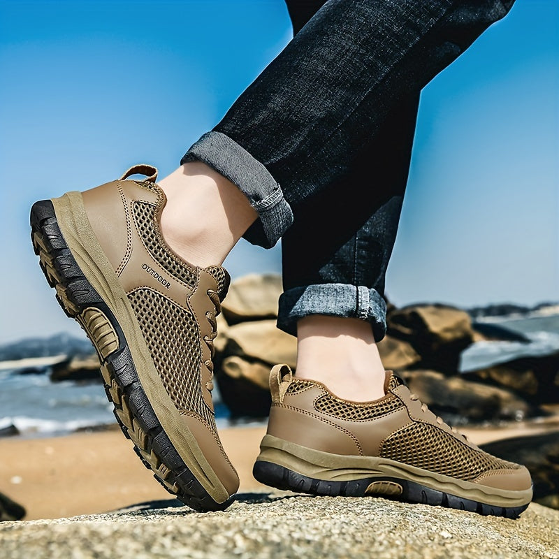 Men's Breathable Mesh Sneakers for Hiking Climbing