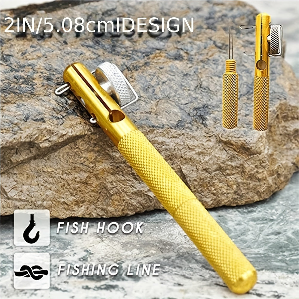 Aluminum Fishhook Knot Tying Device Fishing Line Hook Tier