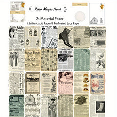26 Sheets Scrapbooking Paper with Lace Cutout 16.99x11.99 cm