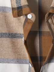 Boys Plaid Casual Short Sleeve Lapel Shirt Summer Clothes