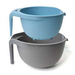 2-In-1 Colander Bowl Double Layer Drain Basket Multifunction Strainer