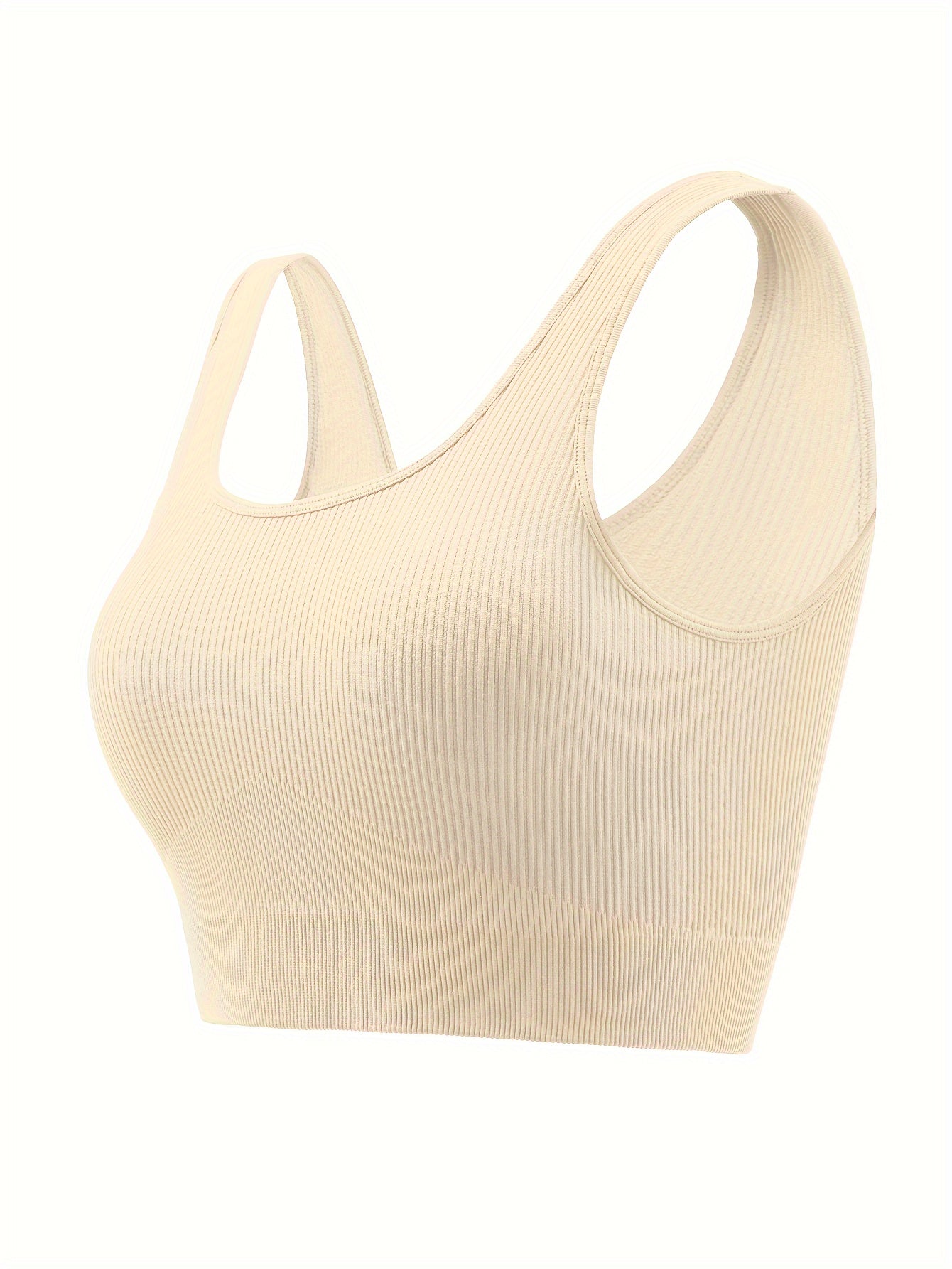 Ribbed Tank Bra with Removable Pads