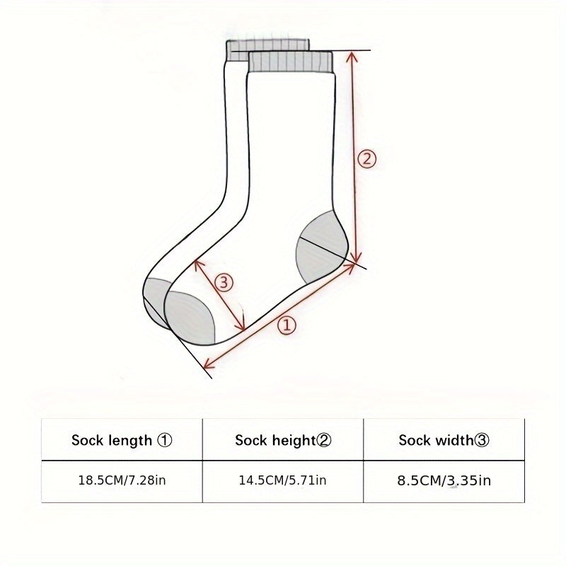 Men's Ethnic Striped Crew Socks Warm Thermal Breathable Casual Socks