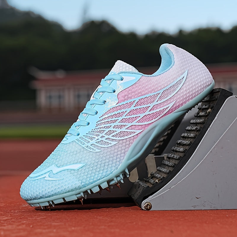 Women's Wing Pattern Track Running Shoes Low Spike Cleats