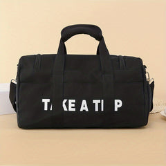 Nylon Letter Pattern Duffel Bag Short Trip Luggage Bag