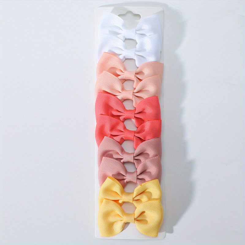 10pcs Baby Girls' Bow Hair Clips Cute Hair Accessories