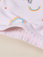 4pcs Girl's Unicorn Printed Cotton Square Pants Underwear