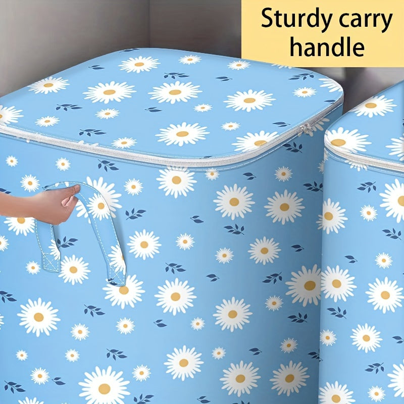 Floral Foldable Drawer Storage Bag Large Moving Bag Space Saver Organ