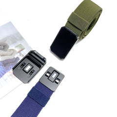 Men's Magnetic Elastic Canvas Belt Outdoor Military Training Belt