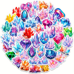50pcs Crystal Column Stickers Colorful Rhinestone Decoration DIY Stickers