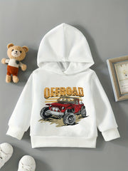 Infant Toddler Boys Car Print Hoodie Top