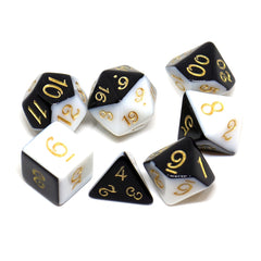 7pcs Two Tone Polyhedral RPG Dice Set