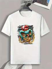 Cartoon Print Men's Graphic T-shirt Casual Comfy Tees