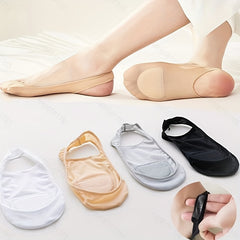 7 Pairs Thin Non-slip Half Palm Socks Invisible Hollow Stockings