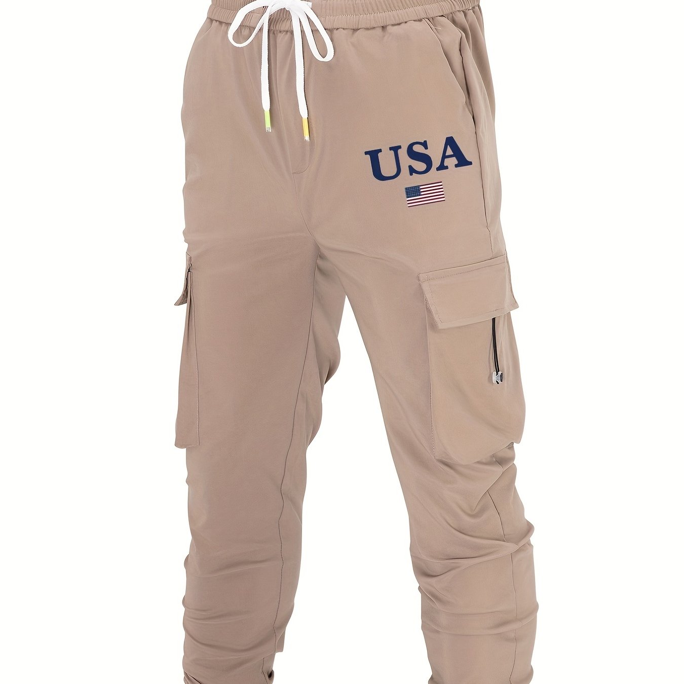 Men's Cargo Pants Flap Pocket Trousers Loose Casual Outdoor Work Streetwear