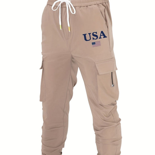 Men's Cargo Pants Flap Pocket Trousers Loose Casual Outdoor Work Streetwear