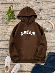 Hooded Sweater with Kangaroo Pocket Loose Fit