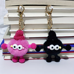 Cartoon Doll Key Chain Plush Ball Key Ring Pendant Car Ornament Bag Pendant