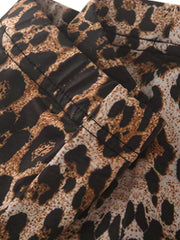 Leopard Print Flare Leg High Waist Pants